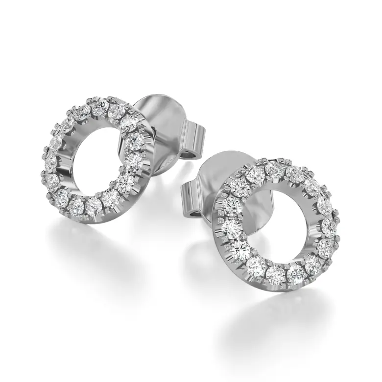 Kolczyki koła w białym złocie AJK_005